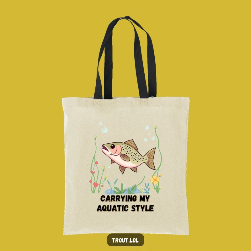 Funny Trout Underwater Dance Tote Bag - Carry Your Essentials with Aquatic Cheer