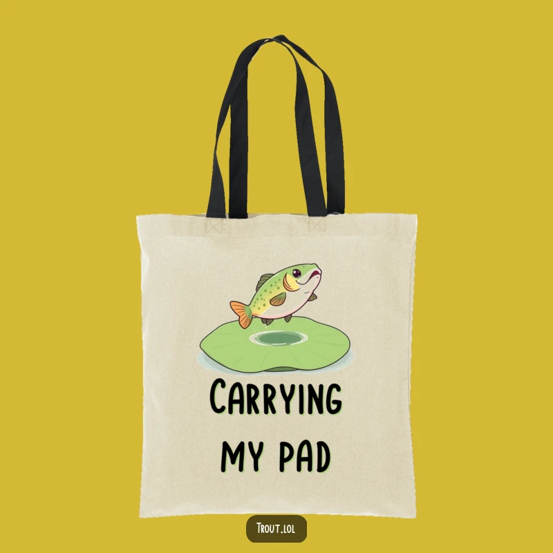 Funny Bouncing Trout Tote Bag: Carry Your Fun Catch of the Day!