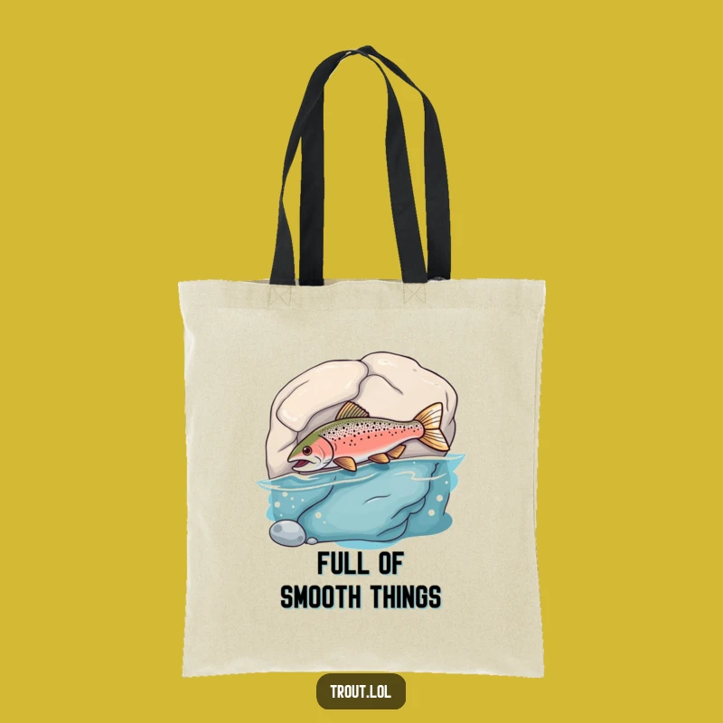Funny Bumping Trout Tote Bag: Carry Your Laughs with this Goofy Fish, Great Funny Gift