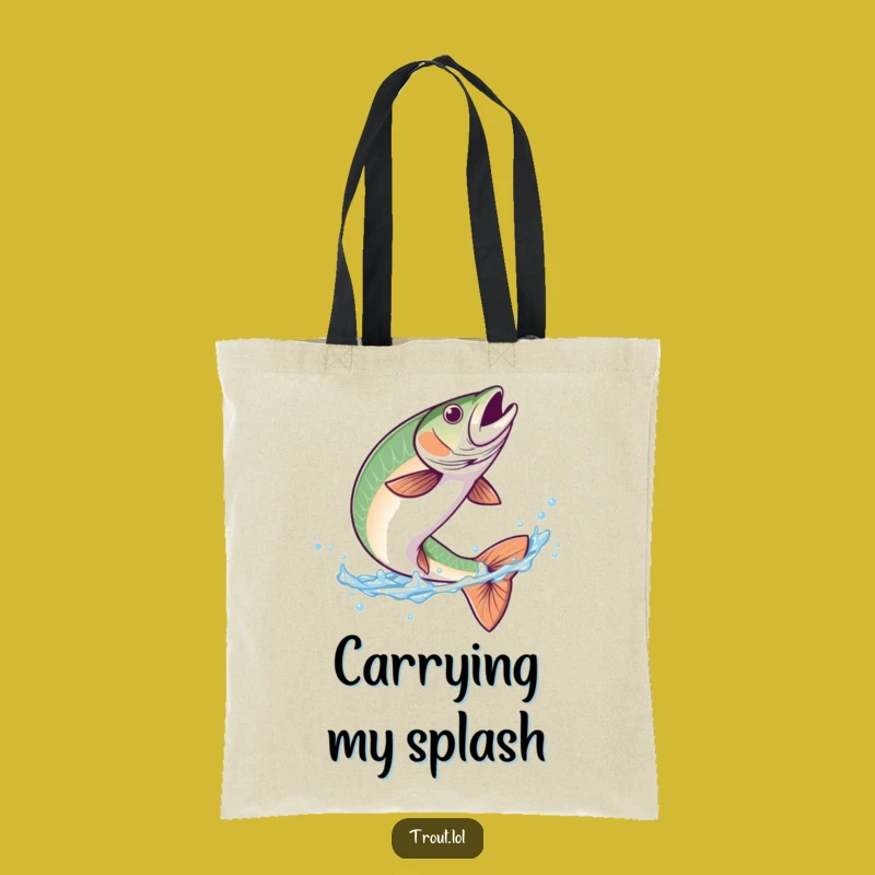 Funny Trout Flip Tote Bag: Carry Your Aquatic Style