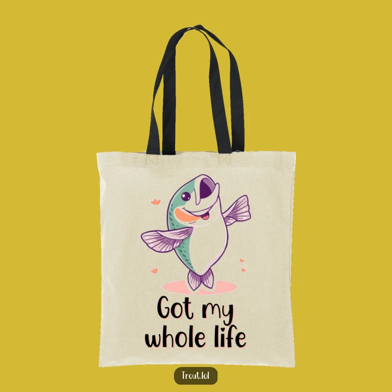 Funny Trout Flip Tote Bag: Spacious & Hilarious Angler's Celebration Carry-All Gift