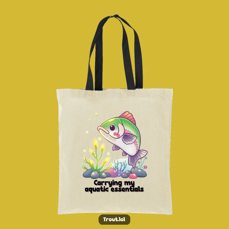 Funny Trout's Glowing Plant Tote Bag: Carry Your Essentials with Humor