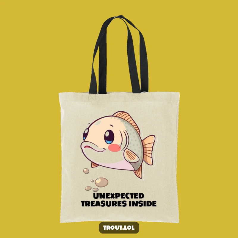 Funny Surprised Trout Tote Bag: Carry Your Essentials with Hilarious Astonishment